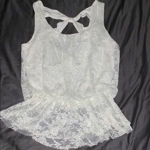 White Lace Tank Top